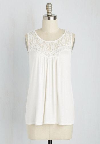  Sweet-spirited Tank Top In White In 3x
