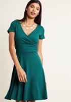 Modcloth Botanical Breakfast A-line Dress In Forest In L