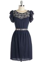 Mooncollection Indie Darling Dress In Navy