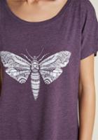 Modcloth You Do The Moth Graphic Tee In Xl