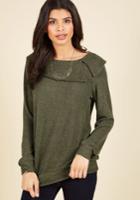  Calming Presence Sweater In Olive In Xs