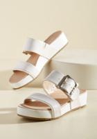  On My Buckle List Sandal In Ivory In 8.5