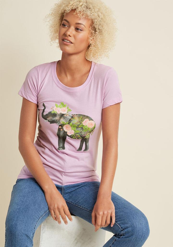 Modcloth Second To Ton Graphic T-shirt In Xs