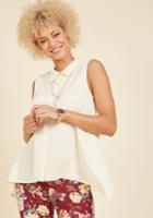  Supported Scientist Sleeveless Top In Ivory In M