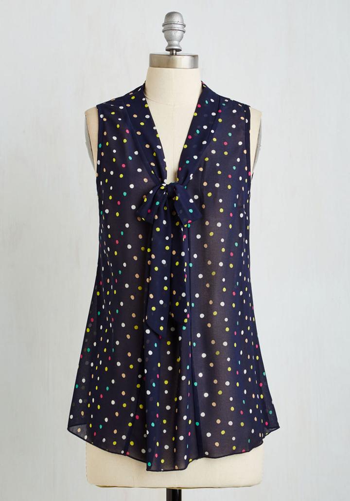 Modcloth Miami Moments Top In Prismatic Dots In 2x
