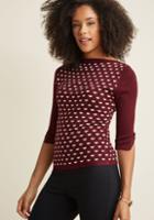 Banned Banned Up To Parisienne Sweater In Merlot Hearts In 4x