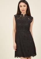 Modcloth Celebrate Success Lace Dress In Black In M