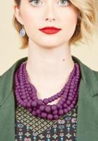 Modcloth Burst Your Bauble Necklace In Grape