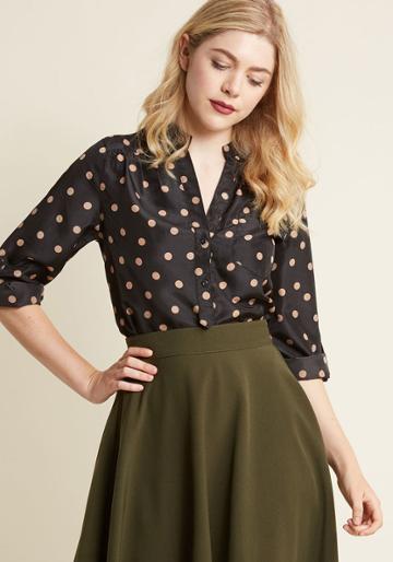 Modcloth Hosting For The Weekend Tunic In Pepper In L