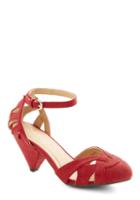 Modcloth Currant Scones Heel In Red In 10