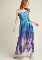 Modcloth Brushstroke To Conclusions Maxi Dress In Cool In Xl