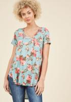  Packing Preserves Top In Sky Floral In Xl