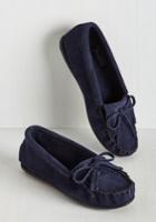  Fundamental Footwork Suede Flat In Navy In 7