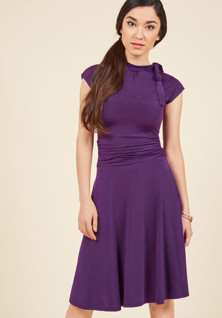  Dance Floor Date A-line Dress In Plum In 2x