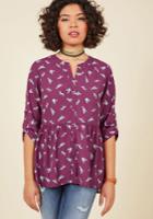  Creative Career Conference Button-up Top In Wolves In 3x