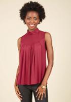  Take Ceviche Day As It Comes Sleeveless Top In Maroon In Xs