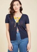  Stay Sweet Cardigan In Navy In Xs