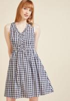 Savor Someplace New A-line Dress In Gingham In Xxs