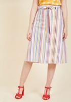 Sugarhillboutique Hype To Be Striped Midi Skirt In 12 (uk)