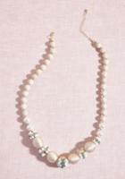 Modcloth Gotta-have Glam Beaded Necklace In Ivory