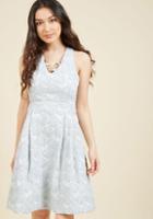 Modcloth Posh Presence A-line Dress In Ice