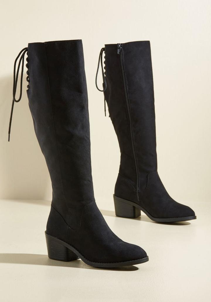 Modcloth Stunning In Place Block Heel Boot