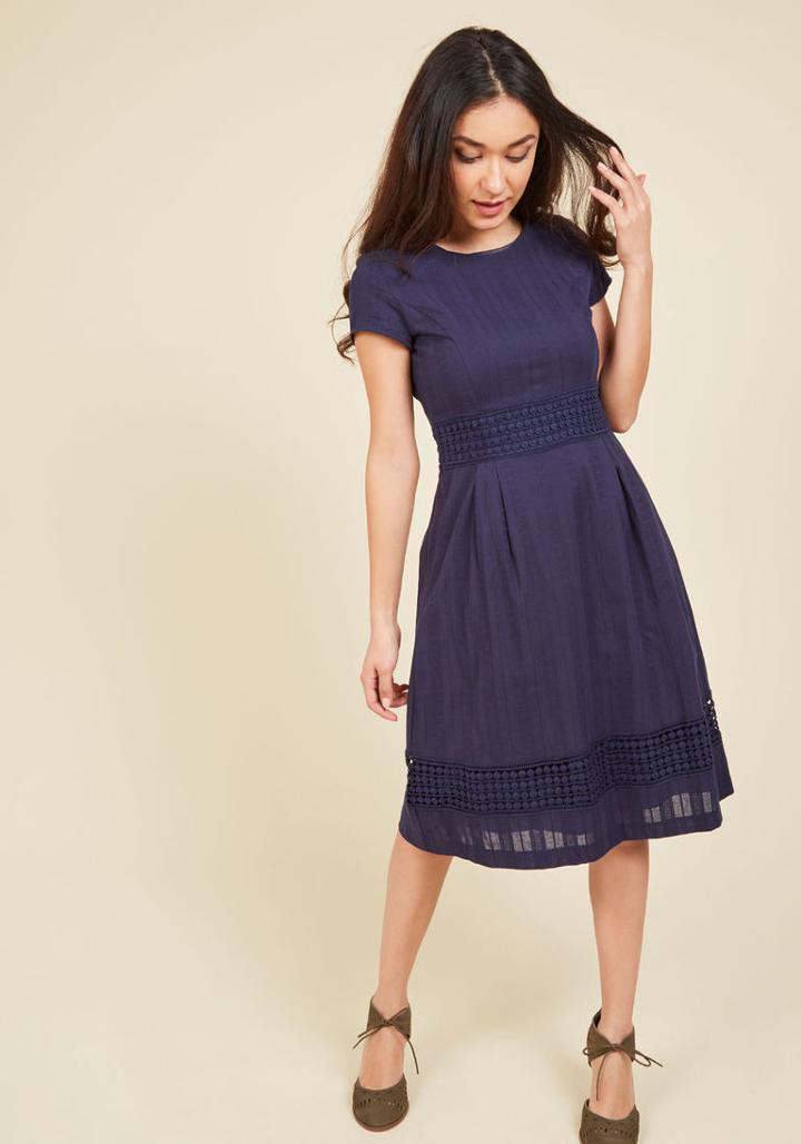 Modcloth Fall Where They Maze Midi Dress