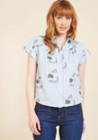 Modcloth Purr Intentions Button-up Top