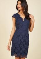 Modcloth Elegant Moments Lace Dress In Navy