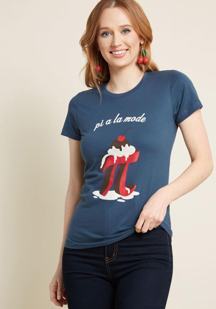 Modcloth Constant Craving Cotton Graphic Tee In Xxl