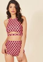 Modcloth Parasail Away With Me Swimsuit Bottom In Red Flowers