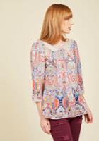  Sprightly Attire Ruffled Top In Illustrations In S