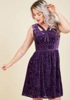  Mystery Dinner Theater Velvet Dress In Amethyst In Xxs