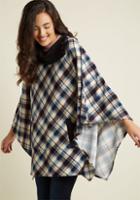 Modcloth Sweet As Cider Sweater In Arctic Plaid In 1x/2x