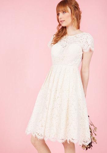  Wear And Wow Fit And Flare Dress In Ivory In 0
