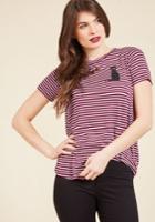  Dapper Day Off Striped Top In Meow In Xs