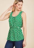  Lively Workplace Sleeveless Top In Flower Patch In 4x
