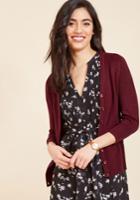  Charter School Cardigan In Mulberry In 3x