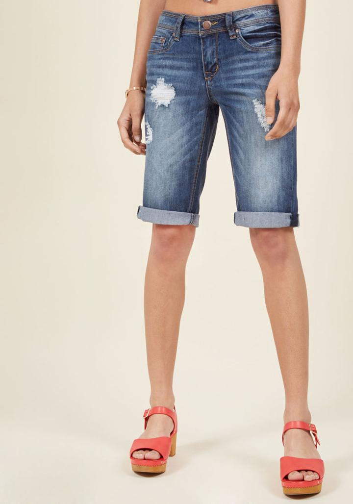 Modcloth Boogie On Beach Town Shorts In Mid Wash In 13