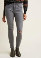 Modcloth Cool Intentions Distressed Skinny Jeans In 1