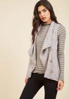  Linger For The Afternoon Vest In Smoke In Xs