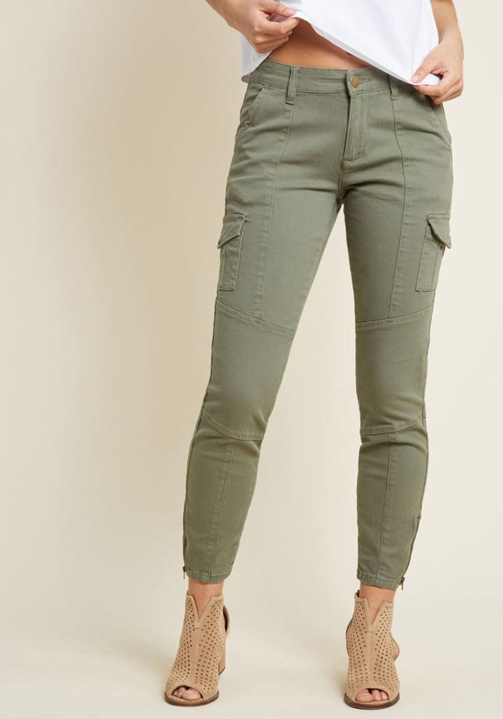 Modcloth Utility Devotee Pants In Olive In S