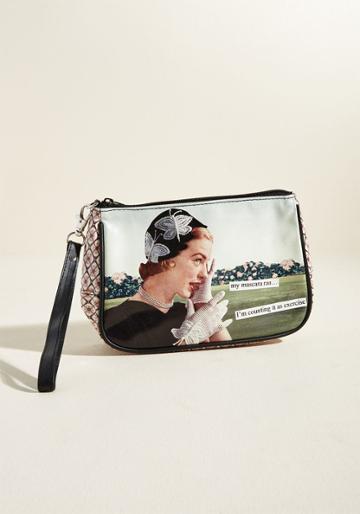 Modcloth Cosmetic Quirk Makeup Bag In Mascara