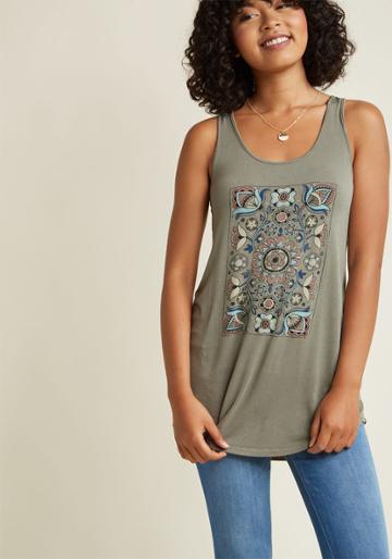 Modcloth Folk's On Me Tank Top In Xs