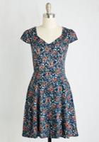 Yellowstar Work This Way Dress In Navy Blooms