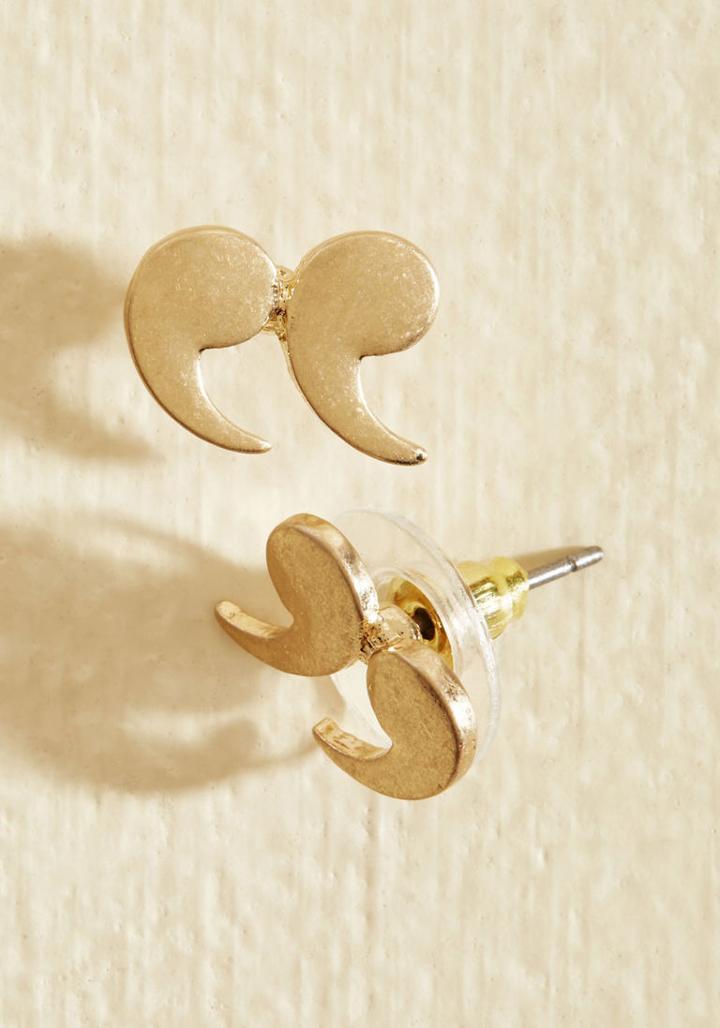 Modcloth Quote Couture Earrings