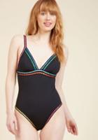 Modcloth Threads Up! One-piece Swimsuit