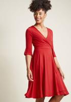 Modcloth Say Yes To Timeless Wrap Dress In Cherry In M