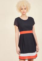  Couth Colorblocking A-line Dress In L