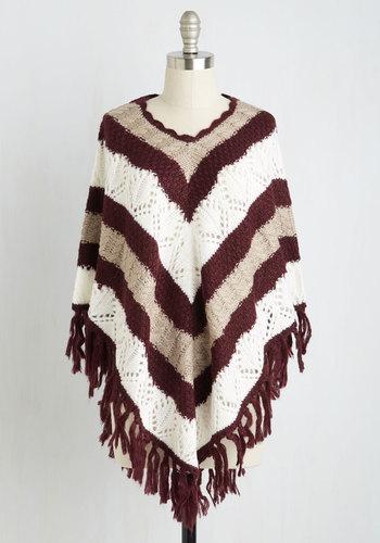 Doublezeroinc Drive-in Duties Poncho In Burgundy